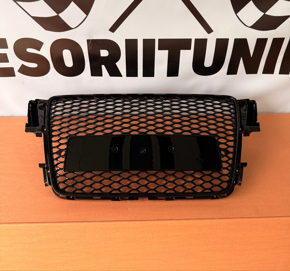 Grila centrala tip RS5 compatibila cu Audi A5 B8 NFL (2007-2011) negru lucios