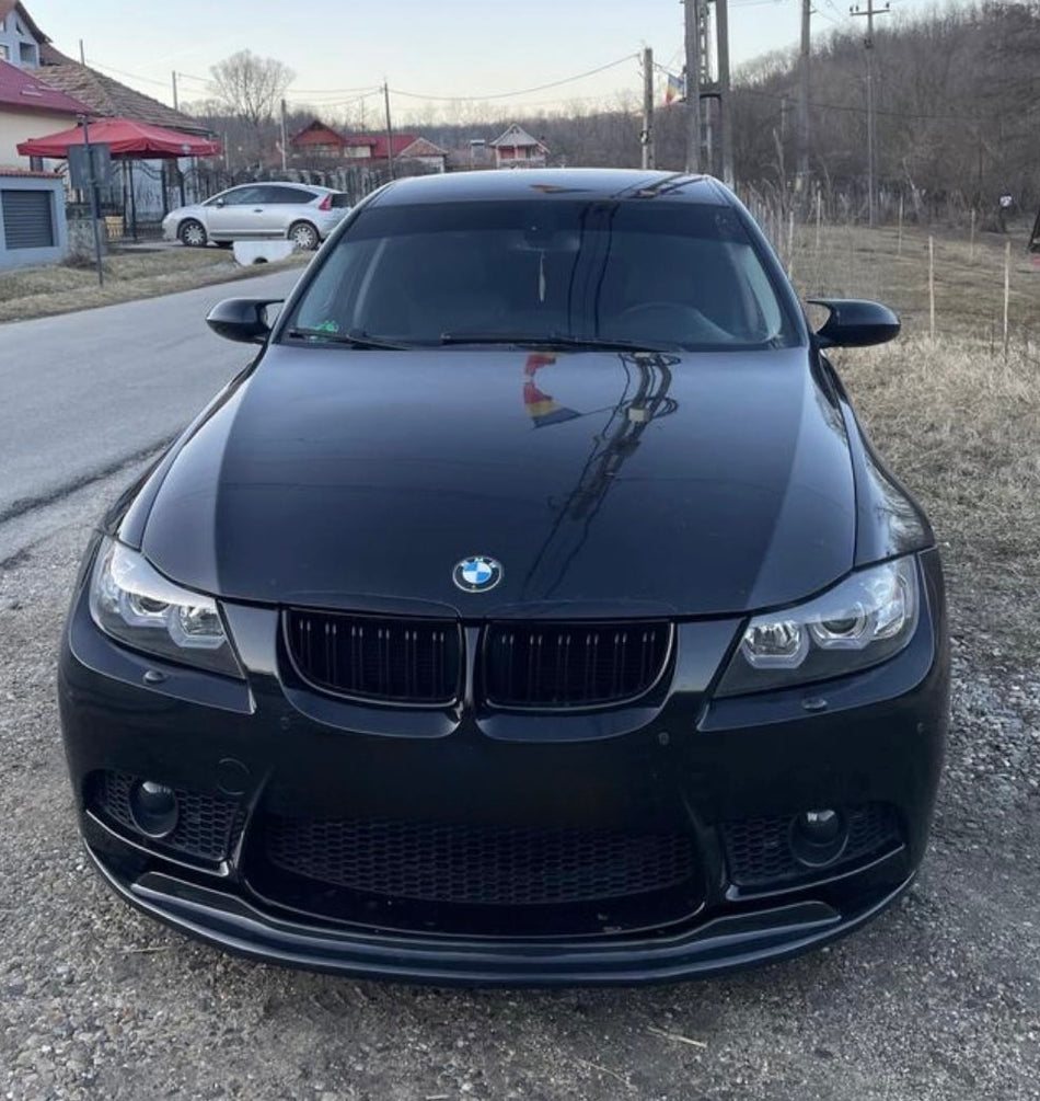 Lip prelungire bara fata GTS Look compatibil cu BMW Seria 3 E90 E91 E92 E93 M3 Look (2005-2008) negru lucios