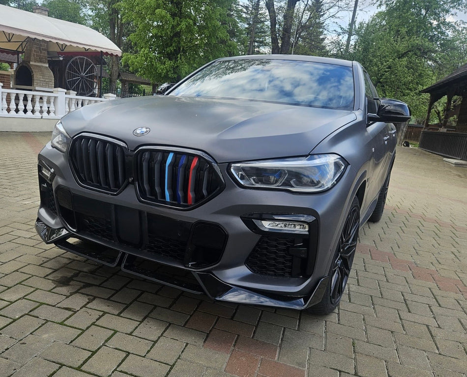 Lip prelungire bara fata compatibil cu BMW X6 G06(2020-2023) negru lucios