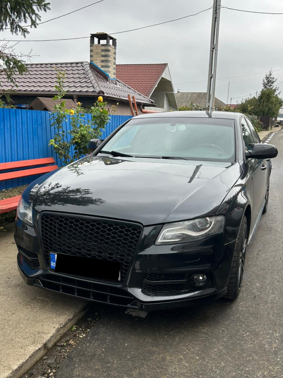 Lip prelungire bara fata S4 Design compatibil cu Audi A4 B8 2009-2012 negru lucios