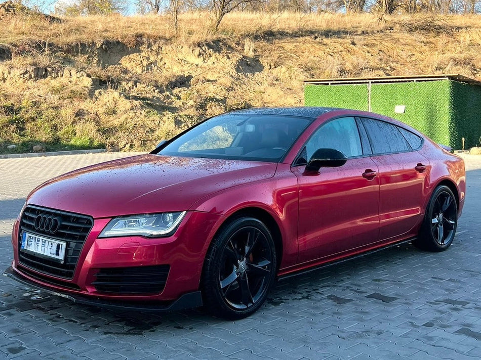 Prelungire praguri laterale compatibil Audi A7 Sportback 2010-2018 negru lucios