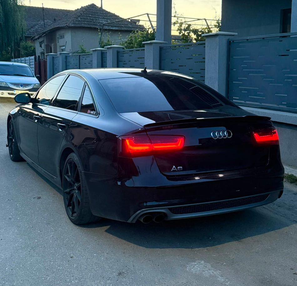 Eleron portbagaj M4 Design compatibil cu Audi A6 C7 Sedan (2010-2018) negru lucios