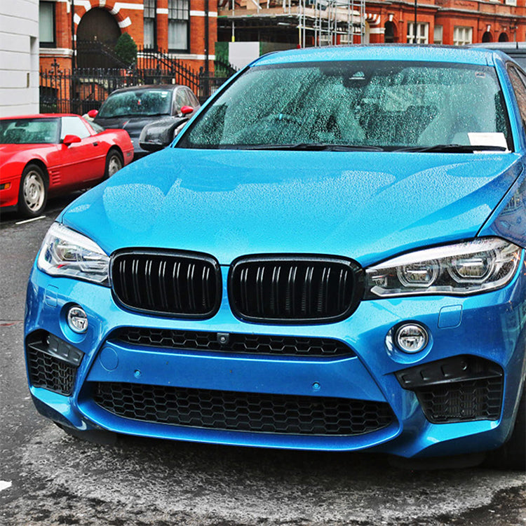 Grile centrale duble compatibile cu BMW X5 F15 M style(2014-2018) negru lucios