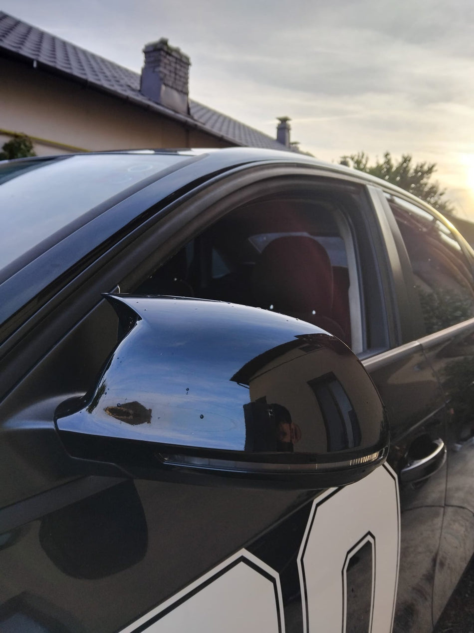 Capace oglinda Batman Style compatibile cu Audi A4 B8 2008-2012 Negru lucios