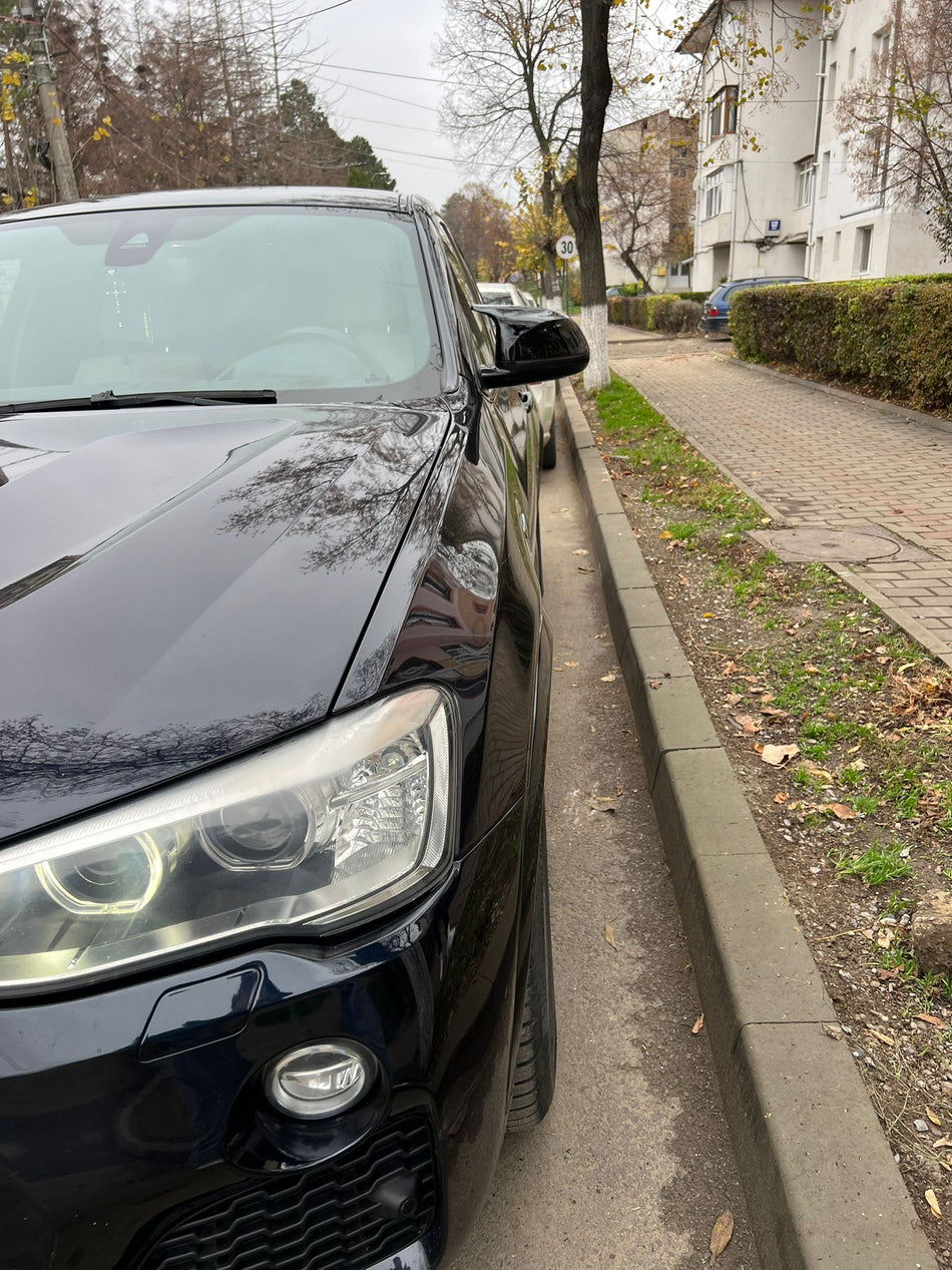 Capace oglinzi Batman Style compatibile cu BMW X3/X4 F25/F26 Negru lucios