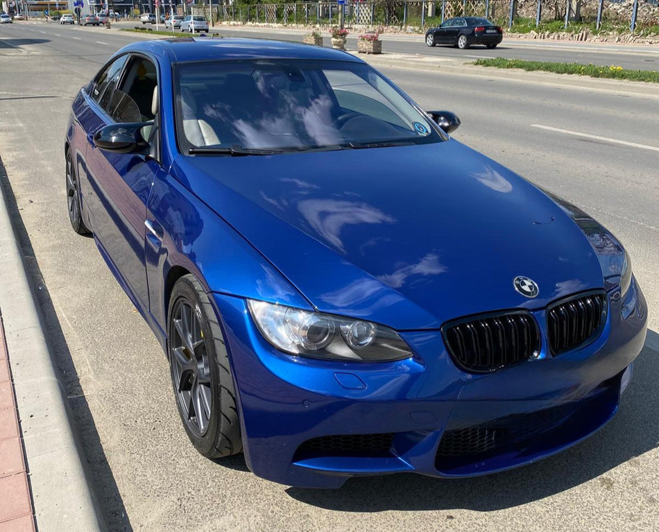 Capace oglinda Batman style BMW seria 3 E92 E93(2005-2008) Non-Facelift negru lucios cu CLIPSURI