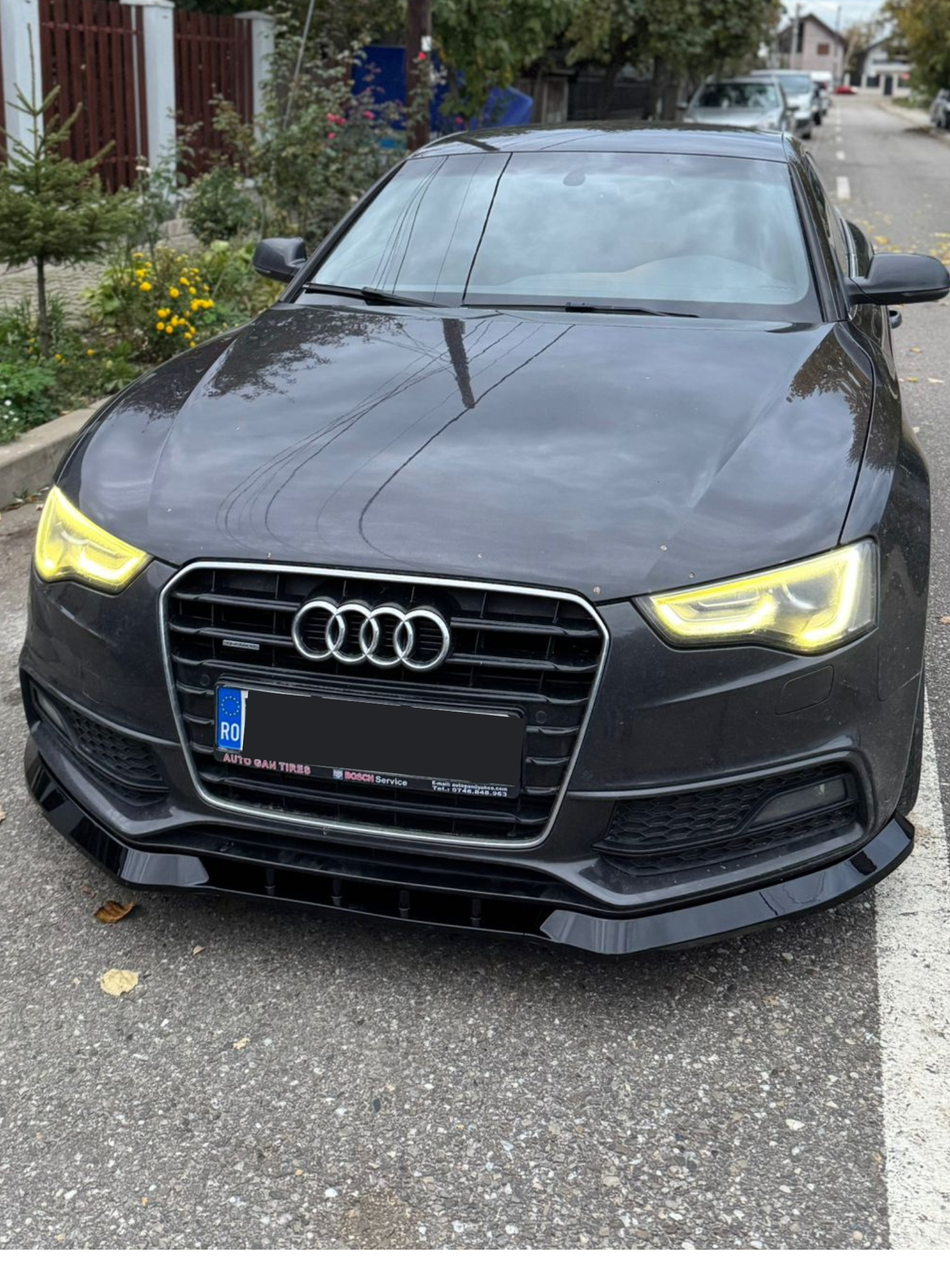 Lip prelungire bara fata compatibil cu Audi A5 B8 8T 2007 - 2016 S5 Design negru lucios