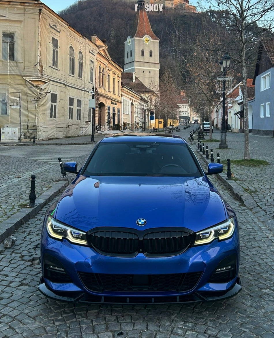 Lip prelungire bara fata compatibil cu BMW Seria 3 G20 G21(2018-2023) negru lucios