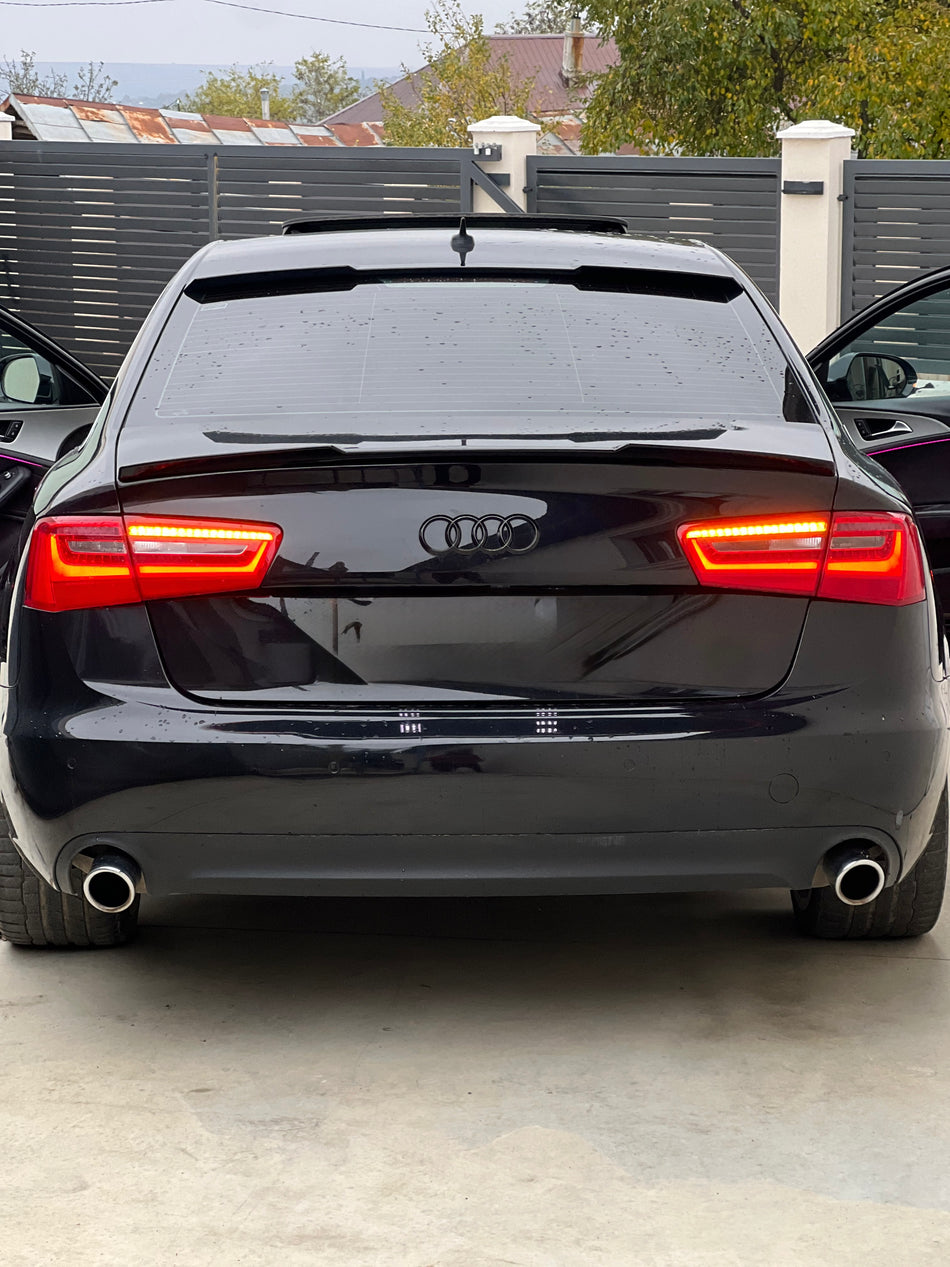 Eleron luneta M4 Design compatibil cu Audi A6 C7 Sedan (2010-2018) negru lucios