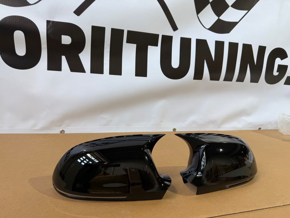 Capace oglinda Batman Style compatibile cu Audi A3 8P 2008-2012 Negru lucios