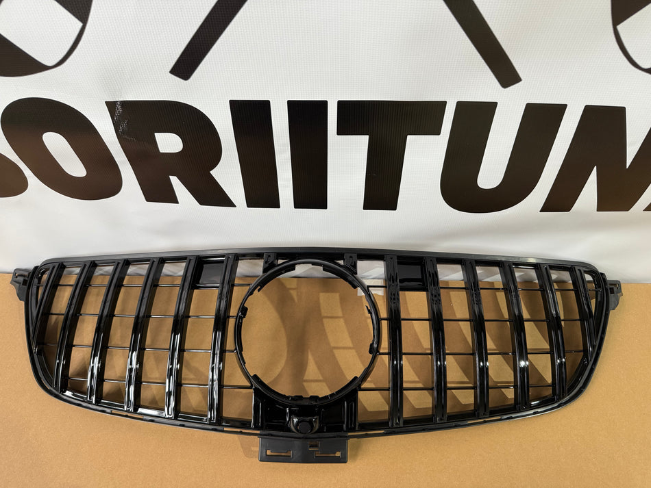 Grila Centrala GT-R Panamericana Design compatibil cu MERCEDES Benz GLE Coupe C292 ML W166(2015-2018) Negru Lucios