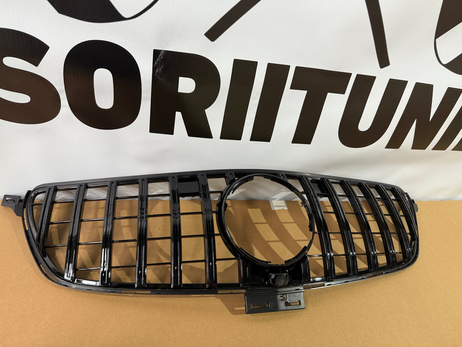 Grila Centrala GT-R Panamericana Design compatibil cu MERCEDES Benz GLE Coupe C292 ML W166(2015-2018) Negru Lucios