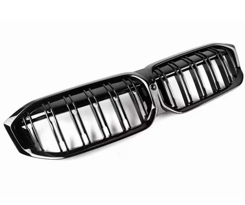 Grile centrale duble compatibile cu BMW seria 3 G20 G21 2019-up M3 style negru lucios