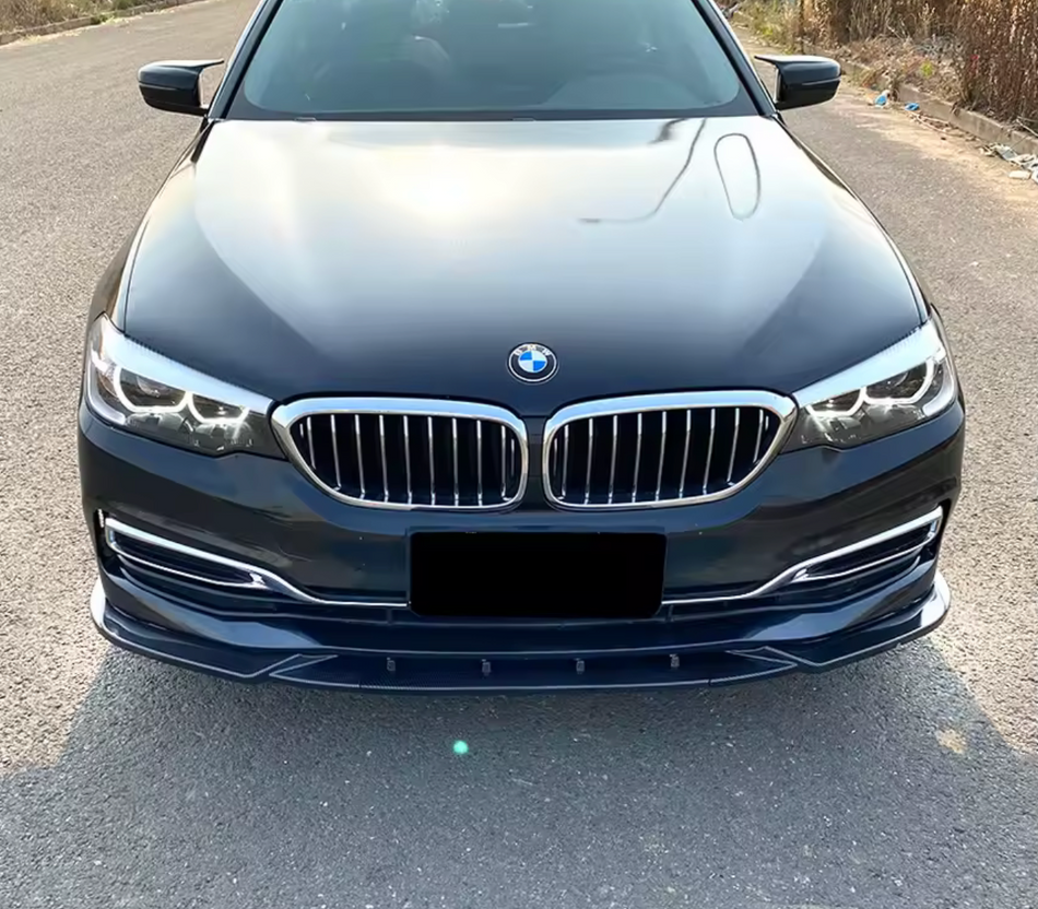 Lip prelungire bara fata compatibil cu BMW Seria 5 G30 G31(2017-2020) echipat cu bara Standard Negru Lucios