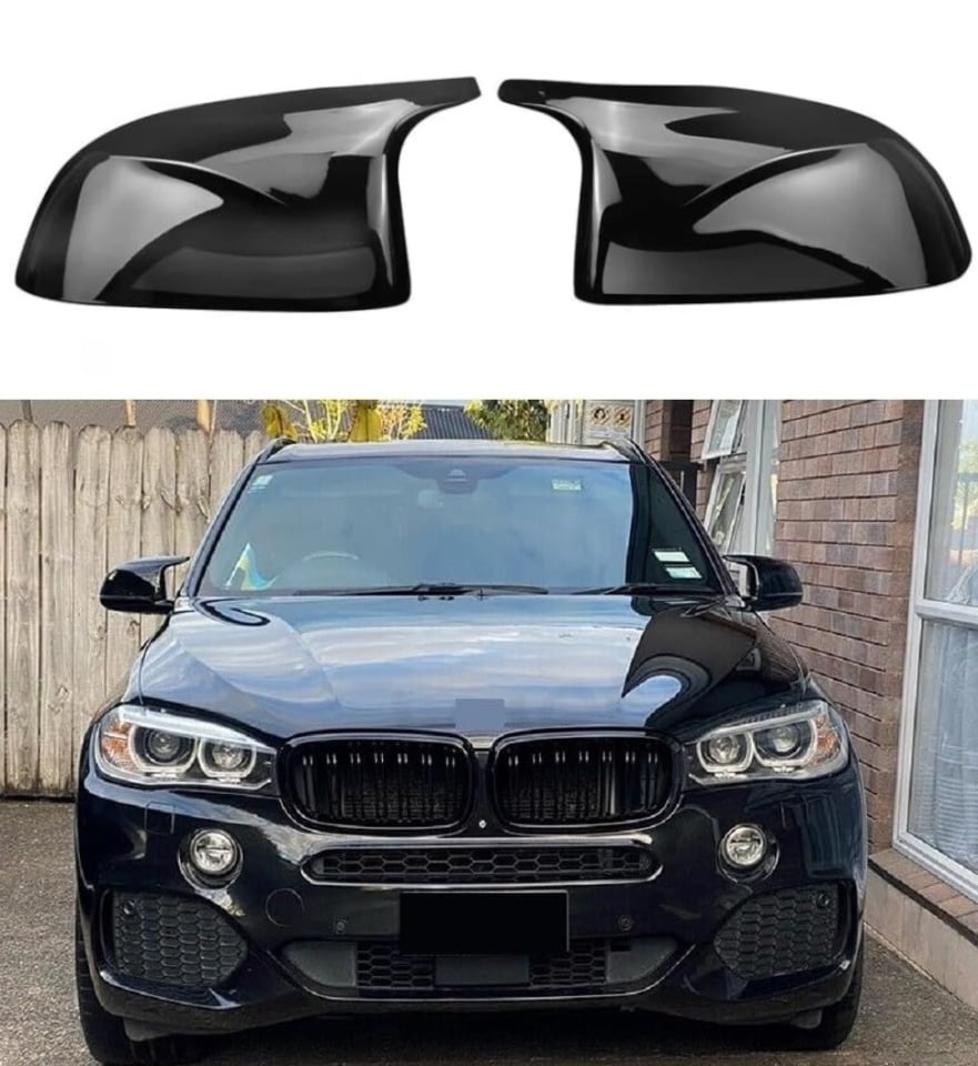 Capace oglinzi Batman Style compatibile cu BMW X5/X6 F15/F16 2013-2018 Negru lucios