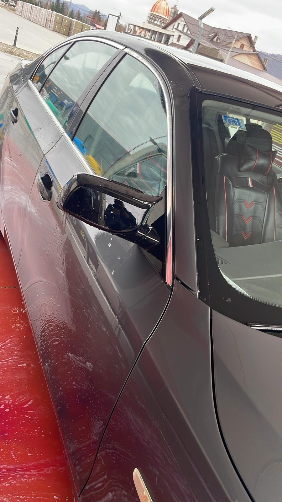 Capace oglinda Batman Style compatibil cu BMW seria 5 E60 E61(2003-2010) negru lucios cu CLIPSURI