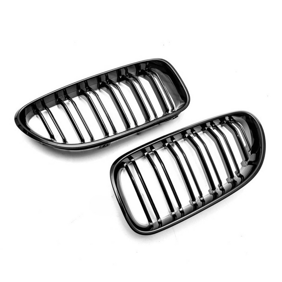 Grile centrale duble compatibile cu BMW seria 6 F06 F12 F13 (2011-2018) negru lucios