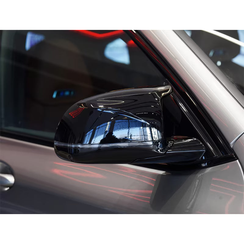 Capace oglinzi Batman Style compatibile cu BMW X5/X6 F15/F16 2013-2018 Negru lucios