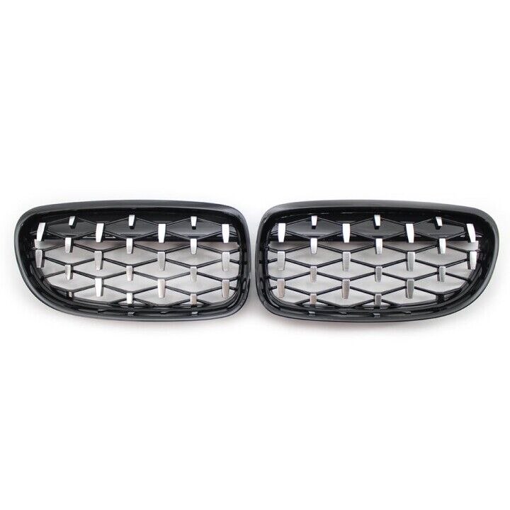 Grile centrale duble Diamond style compatibile cu Bmw seria 3 e90 e91(2009-2012) negru lucios