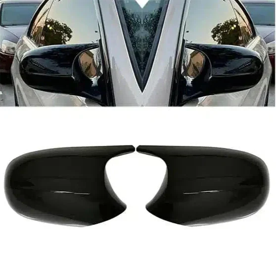 Capace oglinda M style cu CLIPSURI compatibile cu BMW Seria 1 E81/E82/E87/E88(2008-2012) Facelift negru lucios