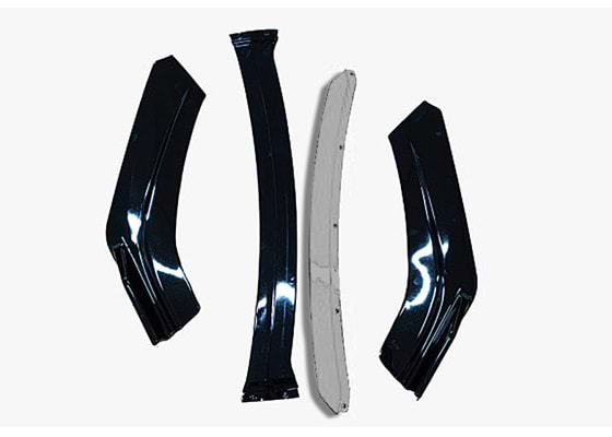 Prelungire lip bara fata universal, spoiler, negru lucios cu insertie gri